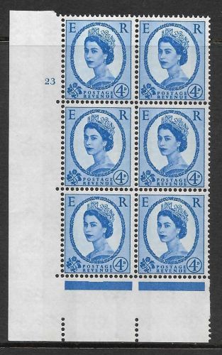 4d Wilding Violet Phosphor 9.5mm cyl 23 No Dot perf type A(E I) UNMOUNTED MINT