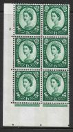 1 3 Wilding Violet Phosphor 9.5mm cyl 2 Dot perf type A(E I) UNMOUNTED MINT