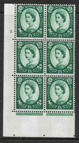 1 3 Wilding Violet Phosphor 9.5mm cyl 2 Dot perf type A(E I) UNMOUNTED MINT
