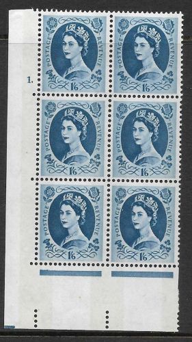 S156a 1 6 Wilding Violet Phos 9.5mm cyl 1 Dot perf type A(E I) UNMOUNTED MINT