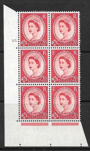 2½d Wilding Edward Crown cyl 25 Dot perf type A(E I) UNMOUNTED MINT