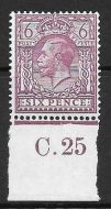 N41(2) 6d Rosy Mauve chalky Block Cypher Control C Dot 25 imperf UNMOUNTED MINT