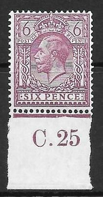 N41(2) 6d Rosy Mauve chalky Block Cypher Control C Dot 25 imperf UNMOUNTED MINT