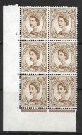 5d Wilding Multi Crown on Cream Cyl 2 Dot perf A(E I) MOUNTED MINT
