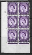 3d Violet 8mm Phosphor 1B cylinder 82 Dot perf type A(E I) UNMOUNTED MINT MNH