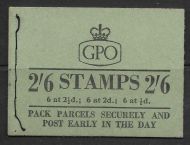 F57 2 6 GPO Wilding booklet - Aug 1957 All pane Inv UNMOUNTED MINT MNH
