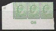 ½d Yellow-Green Control G8 (Co-Ex) perf type H1 plate 68 MOUNTED MINT