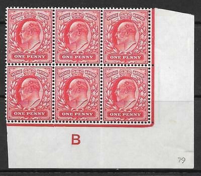 1d Scarlet Control B imperf perf type H1 Plate 79 MOUNTED MINT