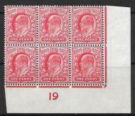 M5(k) Variety 1d Scarlet Control I9 imperf perf type H1 Plate 58a MOUNTED MINT
