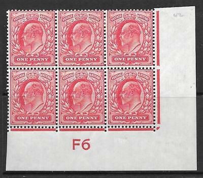 1d Scarlet Control F6 imperf perf type V2A plate 42 MOUNTED MINT