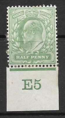 ½d Yellow-Green Control E5 imperf - with Co-ex rule MOUNTED MINT