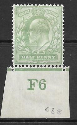 ½d Yellow-Green Control F6 imperf - single perf ext  Co-ex rule MOUNTED MINT