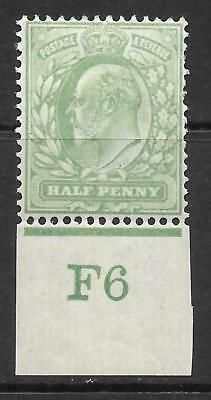 ½d Yellow-Green Control F6 imperf - with Co-ex rule MOUNTED MINT hinged