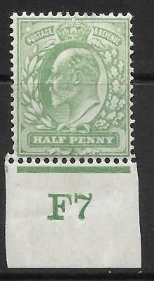 ½d Yellow-Green Control F7 imperf with Co-ex rule MOUNTED MINT