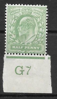 ½d Yellow-Green Control G7 imperf with Co-ex rule MOUNTED MINT MM