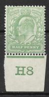 ½d Yellow-Green Control H8 imperf with Co-ex rule lightly MOUNTED MINT