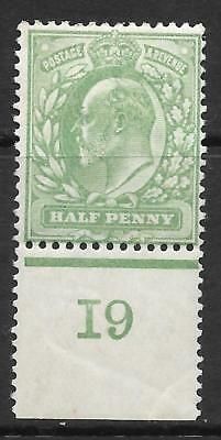 ½d Yellow-Green Control I9 perf single with Co-ex rule MOUNTED MINT hinged