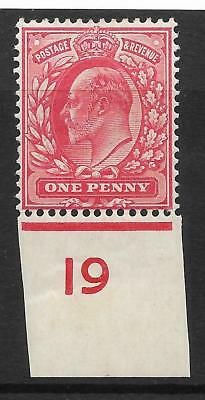 1d Scarlet Control I9 imperf with Co-Ex Rule lightly MOUNTED MINT