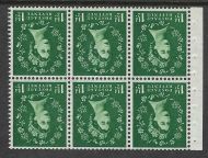 SB59a Wilding booklet pane Tudor perf type I UNMOUNTED MNT