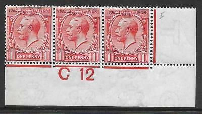 N16(1) 1d Bright Scarlet Royal Cypher Control C 12 imperf MOUNTED MINT