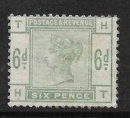 Sg 194 6d Green from Lilac  Green issue MOUNTED MINT