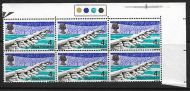Sg 763a 1968 4d Bridges - printed on the Gummed Side block - UNMOUNTED MINT