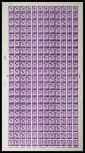 XM5 3d Isle of Man Regional Sheet 1CB Violet Crowns - Full sheet UNMOUNTED MINT