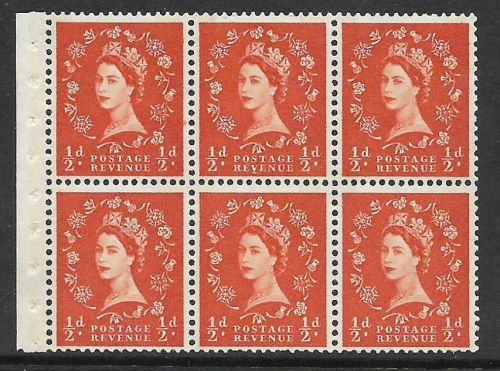 SB15 Wilding booklet pane 2B Green Phos perf type Ie Bottom UNMOUNTED MNT MNH