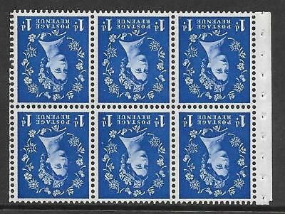 SB26a 1d Wilding booklet pane perf type Ie Top UNMOUNTED MNT MNH