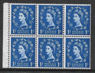 SB31 1d Wilding booklet pane perf type Ie Top UNMOUNTED MNT MNH