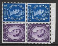 SB52 Wilding booklet pane Violet Phos S W Right perf type I(½v) UNMOUNTED MNT