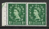 SB61 Wilding booklet pane Tudor perf type E(½v) UNMOUNTED MNT