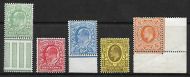 Sg 279 - 286 ½d 1d 2½d 3d  4d  Harrison 15x14 Set of 5 UNMOUNTED MINT