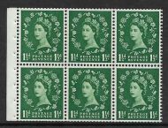 SB72 Wilding booklet pane Blue Phos perf type Ie Top UNMOUNTED MNT MNH