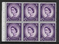 SB92 Wilding booklet pane M C on Cream perf Ie Top UNMOUNTED MNT MNH