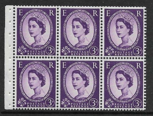 SB92 Wilding booklet pane M C on Cream perf Ie Top UNMOUNTED MNT MNH