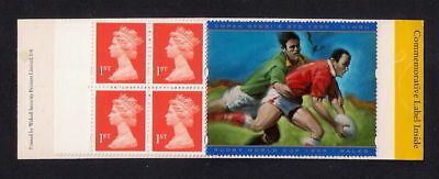 HB18 1999 Rugby World Cup Special Label 4 x 1st Class Barcode Booklet No Cyl