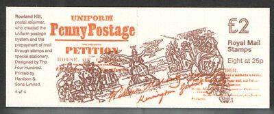 GB FW7 1995 Birth Bicentenary - Sir Rowland Hill Booklet Complete - no Cylinder