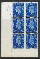 1937 2½d Blue Dark colours A37 2 No Dot perf 6(I P) with variety UNMOUNTED MINT