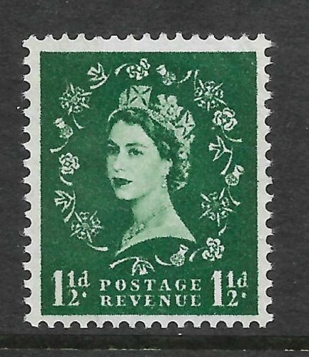 Sg 612 Var 1½d Wilding Violet Phos 8mm band printed both sides UNMOUNTED MINT