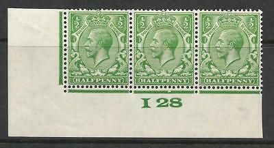 ½d Green Block Cypher Control I28 imperf MOUNTED MINT