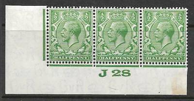 ½d Green Block Cypher Control J28 imperf MOUNTED MINT MM