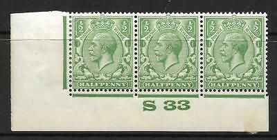 ½d Green Block Cypher Control S33 imperf MOUNTED MINT