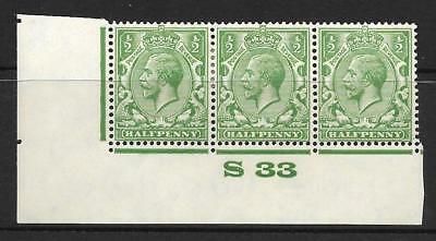 ½d Green Block Cypher Control S33 imperf MOUNTED MINT MM