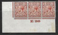 1½d Brown Block Cypher Control E26 imperf MOUNTED MINT