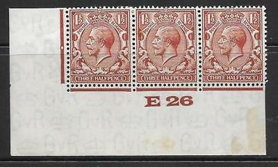 1½d Brown Block Cypher Control E26 imperf MOUNTED MINT