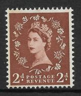 Sg 605a 2d Wilding Phosphor graphite Error Watermark UNMOUNTED MINT