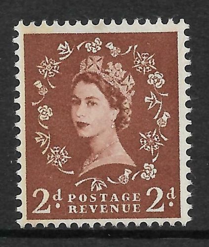 Sg 605a 2d Wilding Phosphor graphite Error Watermark UNMOUNTED MINT