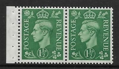 QB28 perf type E -1½d Pale Green Booklet pane UNMOUNTED MINT MNH