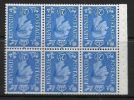 QB33a 2½d Light Ultramarine booklet pane imperf wmk inv UNMOUNTED MNT